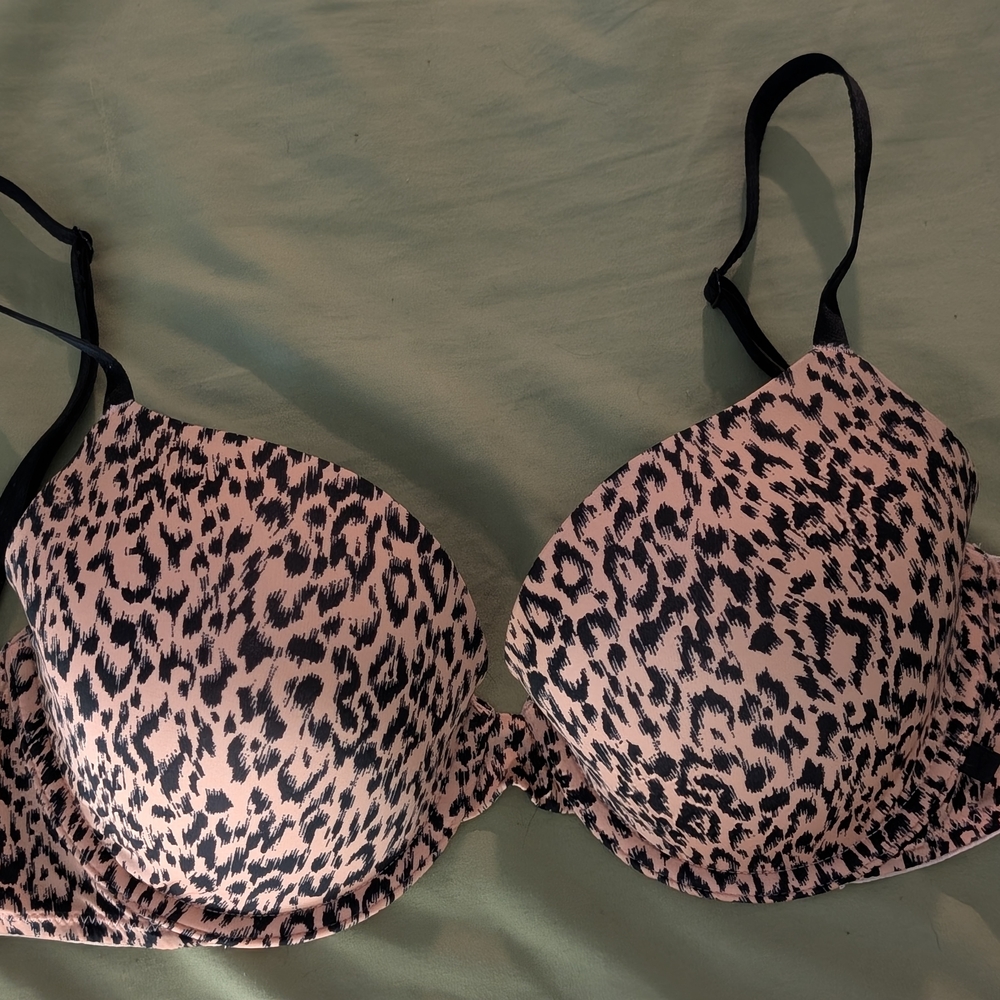 Victoria's Secret Pink and Black Leopard Bra